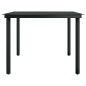 vidaXL Garten-Esstisch Schwarz 200x100x74 cm Stahl und Glas vidaXL Garten-Esstisch Schwarz 200x100x74 cm Stahl und Glas