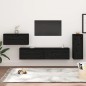 vidaXL TV-Schränke 4 Stk. Schwarz Massivholz Kiefer vidaXL TV-Schränke 4 Stk. Schwarz Massivholz Kiefer