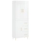 Highboard Hochglanz-Weiß 69,5x34x180 cm Holzwerkstoff Highboard Hochglanz-Weiß 69,5x34x180 cm Holzwerkstoff