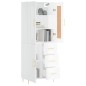 Highboard Hochglanz-Weiß 69,5x34x180 cm Holzwerkstoff Highboard Hochglanz-Weiß 69,5x34x180 cm Holzwerkstoff