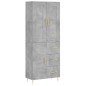 vidaXL Highboard Betongrau 69,5x34x180 cm Holzwerkstoff vidaXL Highboard Betongrau 69,5x34x180 cm Holzwerkstoff