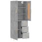 vidaXL Highboard Betongrau 69,5x34x180 cm Holzwerkstoff vidaXL Highboard Betongrau 69,5x34x180 cm Holzwerkstoff