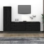 vidaXL TV-Schränke 3 Stk. Schwarz Massivholz Kiefer vidaXL TV-Schränke 3 Stk. Schwarz Massivholz Kiefer