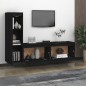 vidaXL TV-Schränke 3 Stk. Schwarz Massivholz Kiefer vidaXL TV-Schränke 3 Stk. Schwarz Massivholz Kiefer