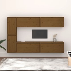 vidaXL TV-Schränke 6 Stk. Honigbraun Massivholz Kiefer