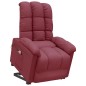 vidaXL Massagesessel mit Aufstehhilfe Weinrot Stoff vidaXL Massagesessel mit Aufstehhilfe Weinrot Stoff