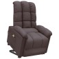 vidaXL Massagesessel mit Aufstehhilfe Dunkelbraun Stoff vidaXL Massagesessel mit Aufstehhilfe Dunkelbraun Stoff