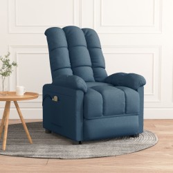 vidaXL Massagesessel mit Aufstehhilfe Blau Stoff