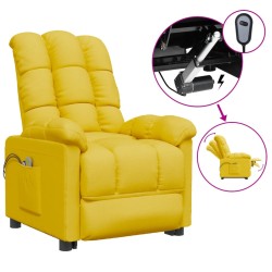 vidaXL Elektrischer Massagesessel Gelb Stoff
