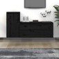 vidaXL TV-Schränke 2 Stk. Schwarz Massivholz Kiefer vidaXL TV-Schränke 2 Stk. Schwarz Massivholz Kiefer