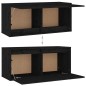 vidaXL TV-Schränke 2 Stk. Schwarz Massivholz Kiefer vidaXL TV-Schränke 2 Stk. Schwarz Massivholz Kiefer