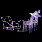 vidaXL Rentiere Schlitten Weihnachtsdekoration 320 LEDs Acryl vidaXL Rentiere Schlitten Weihnachtsdekoration 320 LEDs Acryl