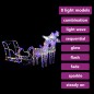 vidaXL Rentiere Schlitten Weihnachtsdekoration 320 LEDs Acryl vidaXL Rentiere Schlitten Weihnachtsdekoration 320 LEDs Acryl