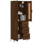 Highboard Braun Eichen-Optik 69,5x34x180 cm Holzwerkstoff Highboard Braun Eichen-Optik 69,5x34x180 cm Holzwerkstoff