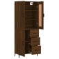 Highboard Braun Eichen-Optik 69,5x34x180 cm Holzwerkstoff Highboard Braun Eichen-Optik 69,5x34x180 cm Holzwerkstoff