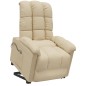 vidaXL Massagesessel mit Aufstehhilfe Creme Stoff vidaXL Massagesessel mit Aufstehhilfe Creme Stoff