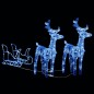 vidaXL Rentiere Schlitten Weihnachtsdekoration 320 LEDs Acryl vidaXL Rentiere Schlitten Weihnachtsdekoration 320 LEDs Acryl