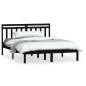 vidaXL Massivholzbett Schwarz Kiefer 140x190 cm vidaXL Massivholzbett Schwarz Kiefer 140x190 cm