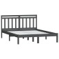 vidaXL Massivholzbett Grau 135x190 cm vidaXL Massivholzbett Grau 135x190 cm