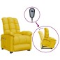 vidaXL Massagesessel mit Aufstehhilfe Gelb Stoff vidaXL Massagesessel mit Aufstehhilfe Gelb Stoff