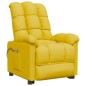 vidaXL Massagesessel mit Aufstehhilfe Gelb Stoff vidaXL Massagesessel mit Aufstehhilfe Gelb Stoff