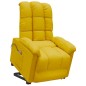 vidaXL Massagesessel mit Aufstehhilfe Gelb Stoff vidaXL Massagesessel mit Aufstehhilfe Gelb Stoff