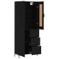 Highboard Schwarz 69,5x34x180 cm Holzwerkstoff Highboard Schwarz 69,5x34x180 cm Holzwerkstoff