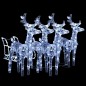 vidaXL Weihnachtsdekoration Rentiere mit Schlitten 240 LEDs Acryl vidaXL Weihnachtsdekoration Rentiere mit Schlitten 240 LEDs Acryl