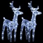 vidaXL Weihnachtsdekoration Rentiere mit Schlitten 240 LEDs Acryl vidaXL Weihnachtsdekoration Rentiere mit Schlitten 240 LEDs Acryl