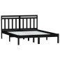 vidaXL Massivholzbett Schwarz 150x200 cm vidaXL Massivholzbett Schwarz 150x200 cm