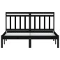 vidaXL Massivholzbett Schwarz 150x200 cm vidaXL Massivholzbett Schwarz 150x200 cm