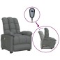vidaXL Massagesessel mit Aufstehhilfe Dunkelgrau Stoff vidaXL Massagesessel mit Aufstehhilfe Dunkelgrau Stoff