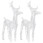 vidaXL Rentiere Schlitten Weihnachtsdekoration 320 LEDs Acryl vidaXL Rentiere Schlitten Weihnachtsdekoration 320 LEDs Acryl