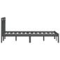 vidaXL Massivholzbett Grau Kiefer 200x200 cm vidaXL Massivholzbett Grau Kiefer 200x200 cm