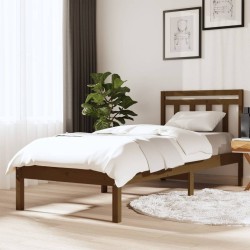 vidaXL Massivholzbett Honigbraun 75x190 cm