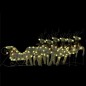 vidaXL Rentier mit Schlitten Weihnachtsdekoration 140 LEDs Golden vidaXL Rentier mit Schlitten Weihnachtsdekoration 140 LEDs Golden