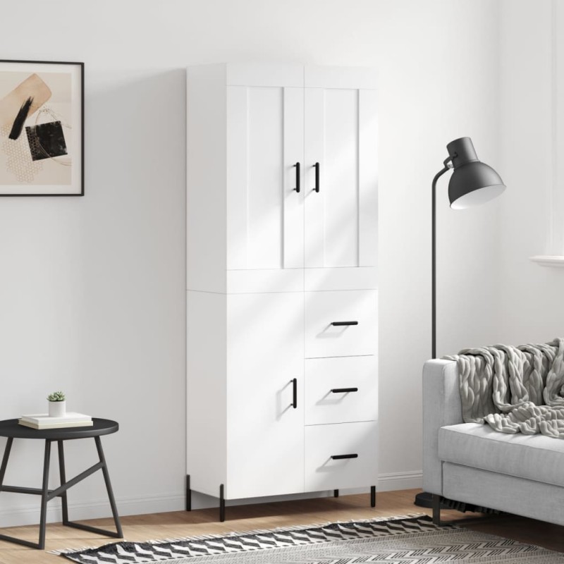 vidaXL Highboard Weiß 69,5x34x180 cm Holzwerkstoff vidaXL Highboard Weiß 69,5x34x180 cm Holzwerkstoff