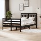 vidaXL Massivholzbett Schwarz 120x190 cm vidaXL Massivholzbett Schwarz 120x190 cm