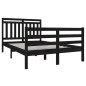 vidaXL Massivholzbett Schwarz 120x190 cm vidaXL Massivholzbett Schwarz 120x190 cm