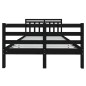 vidaXL Massivholzbett Schwarz 120x190 cm vidaXL Massivholzbett Schwarz 120x190 cm