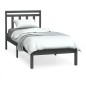 vidaXL Massivholzbett Grau 90x190 cm vidaXL Massivholzbett Grau 90x190 cm