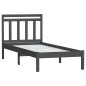 vidaXL Massivholzbett Grau 90x190 cm vidaXL Massivholzbett Grau 90x190 cm