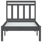 vidaXL Massivholzbett Grau 90x190 cm vidaXL Massivholzbett Grau 90x190 cm