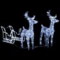 vidaXL Rentiere Schlitten Weihnachtsdekoration 320 LEDs Acryl vidaXL Rentiere Schlitten Weihnachtsdekoration 320 LEDs Acryl