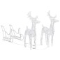 vidaXL Rentiere Schlitten Weihnachtsdekoration 320 LEDs Acryl vidaXL Rentiere Schlitten Weihnachtsdekoration 320 LEDs Acryl