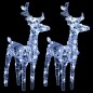 vidaXL Rentiere Schlitten Weihnachtsdekoration 320 LEDs Acryl vidaXL Rentiere Schlitten Weihnachtsdekoration 320 LEDs Acryl