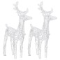 vidaXL Rentiere Schlitten Weihnachtsdekoration 320 LEDs Acryl vidaXL Rentiere Schlitten Weihnachtsdekoration 320 LEDs Acryl