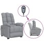 vidaXL Massagesessel mit Aufstehhilfe Hellgrau Stoff vidaXL Massagesessel mit Aufstehhilfe Hellgrau Stoff