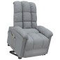 vidaXL Massagesessel mit Aufstehhilfe Hellgrau Stoff vidaXL Massagesessel mit Aufstehhilfe Hellgrau Stoff