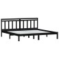 vidaXL Massivholzbett Schwarz 180x200 cm vidaXL Massivholzbett Schwarz 180x200 cm